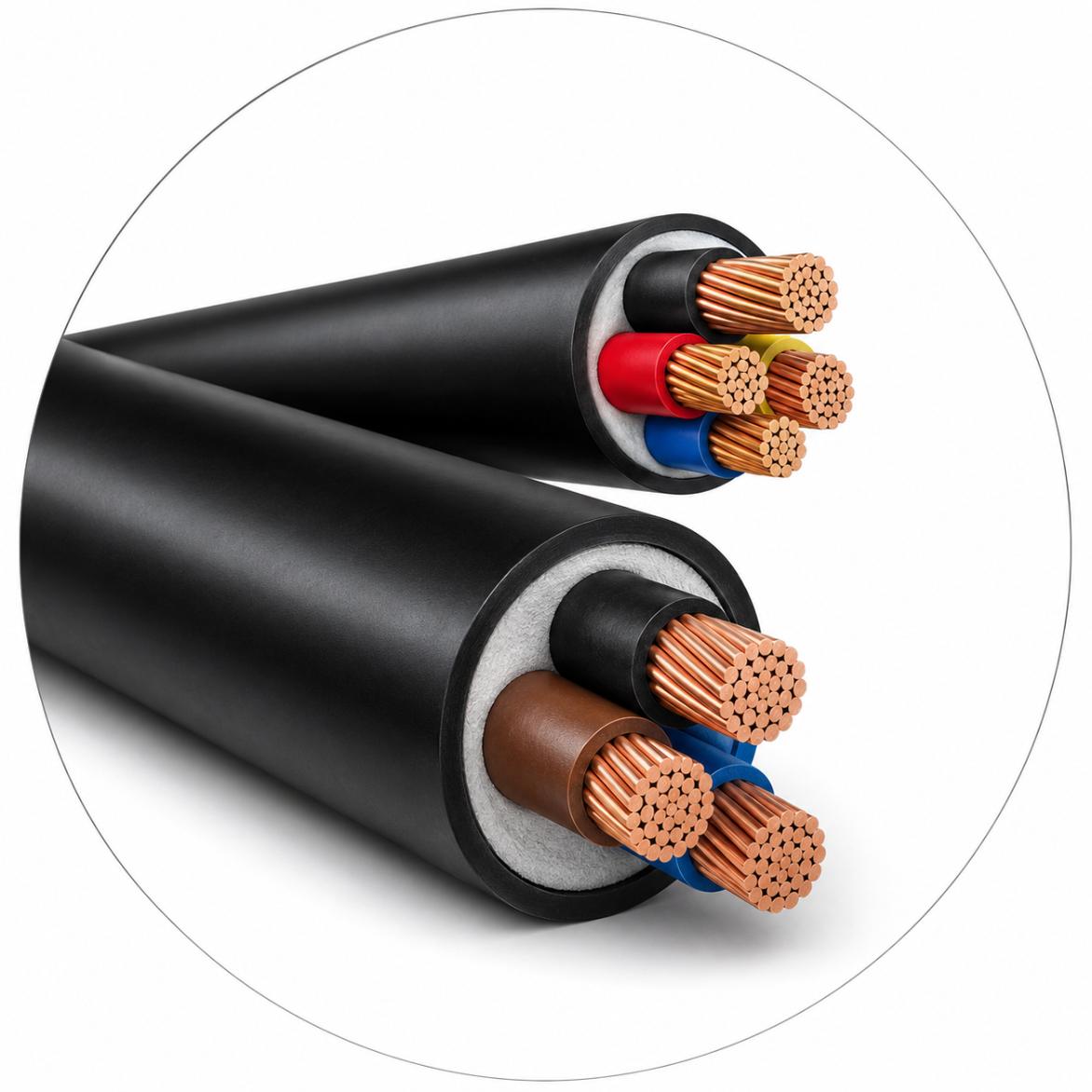 Cáp ngầm Cu/XLPE/PVC – Cáp điện CXV 2–4 lõi